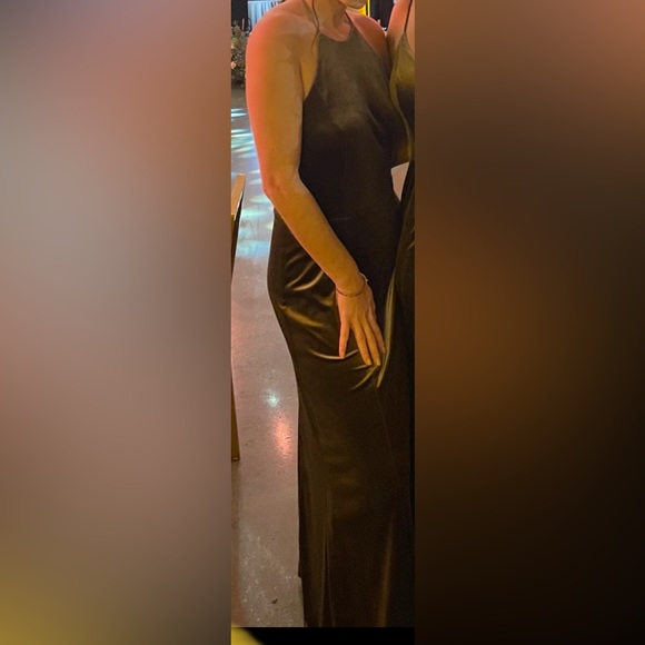 Amsale ( Indira style) Moss Velvet Gown - Picture 1 of 4